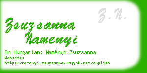 zsuzsanna namenyi business card